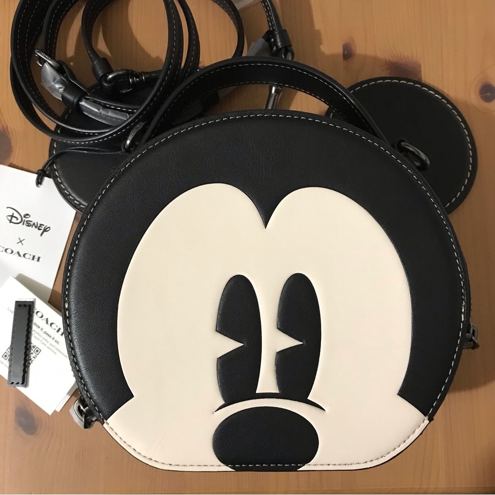 🐭 Disney X Coach Mickey Mouse Ear Bag Black White
